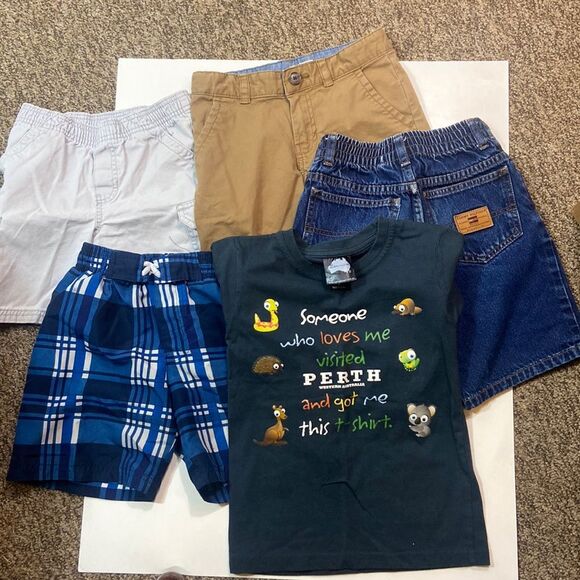 5 PC SHORTS TOMMY SZ 4 TOUGHSKINS 4T CAT JACK 6 SWIM SZ 4/5 SAMSOUSAN POLO SZ 4 - Picture 3 of 16